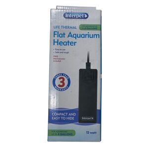 Interpet‎ Life Thermal Flat Aquarium Heater Up to 4 Gallons 15 Watts